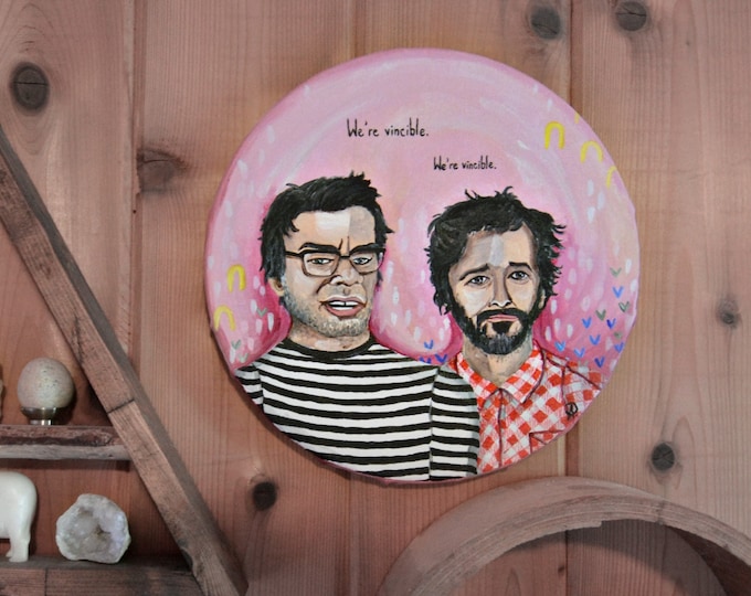 Flight of the Conchords Painting by Willabird Designs Artist Amber Petersen. Jemaine Clement & Bret McKenzie, Hurt Feelings