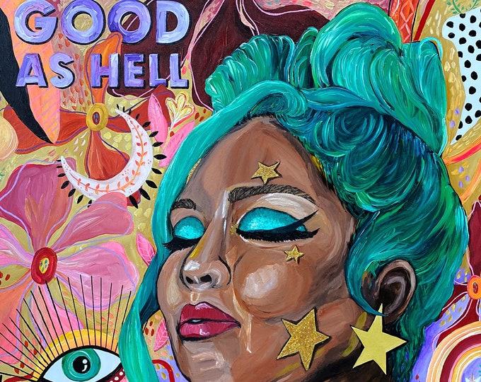 Lizzo LARGE Painting by Willabird Designs Artist Amber Petersen