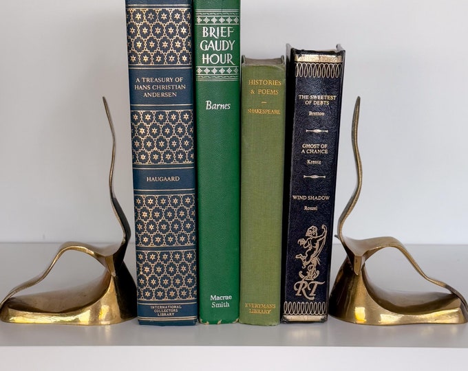 Mid Century Brass Bird Bookends found by Willabird Designs Vintage Finds