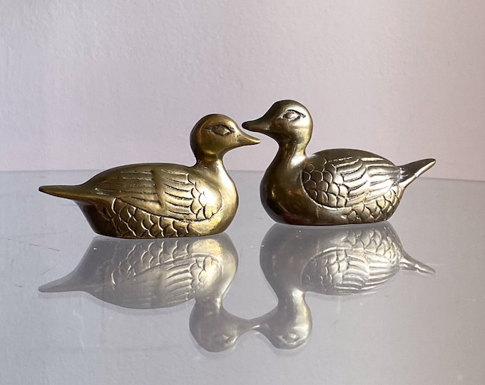 Mid Century Brass Ducks found by Willabird Designs Vintage Finds