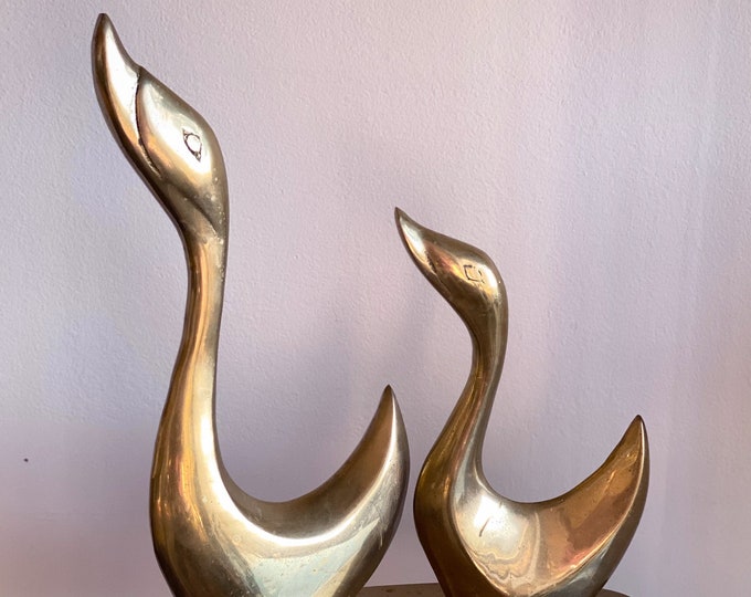 Huge Rare Vintage Brass Ducks found by Willabird Designs Vintage Finds