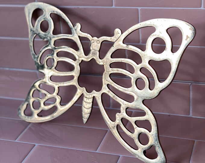 Vintage FB Rogers Italian Silver Plated Butterfly Trivet found by Willabird Designs Vintage Finds