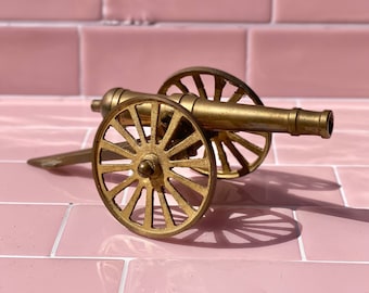 Vintage Brass Canon found by Willabird Designs Vintage Finds