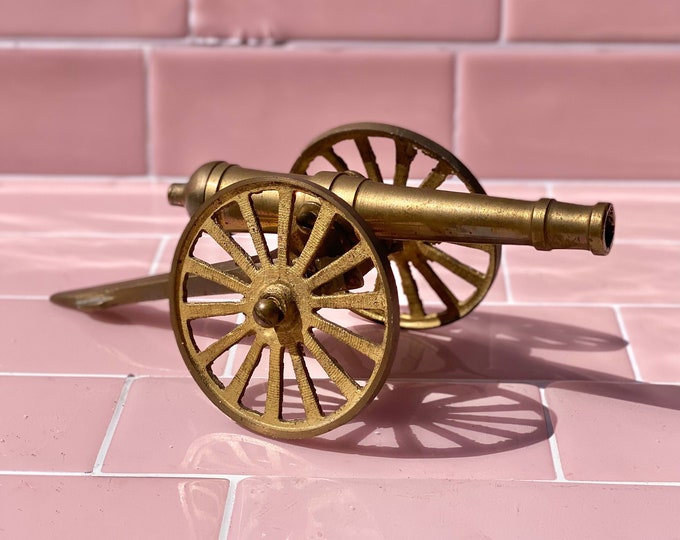 Vintage Brass Canon found by Willabird Designs Vintage Finds