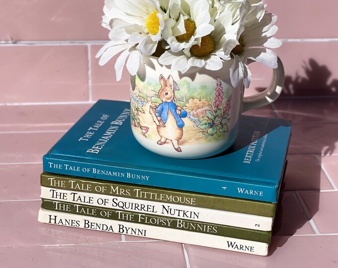 Vintage Beatrix Potter Books & Cup found by Willabird Designs Vintage Finds