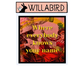 Cheers Magnet by Willabird Designs. Where Everybody Knows Your Name