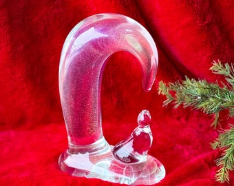 Vintage Rainbow Glass Penguin Sculpture found by Willabird Designs Vintage Finds