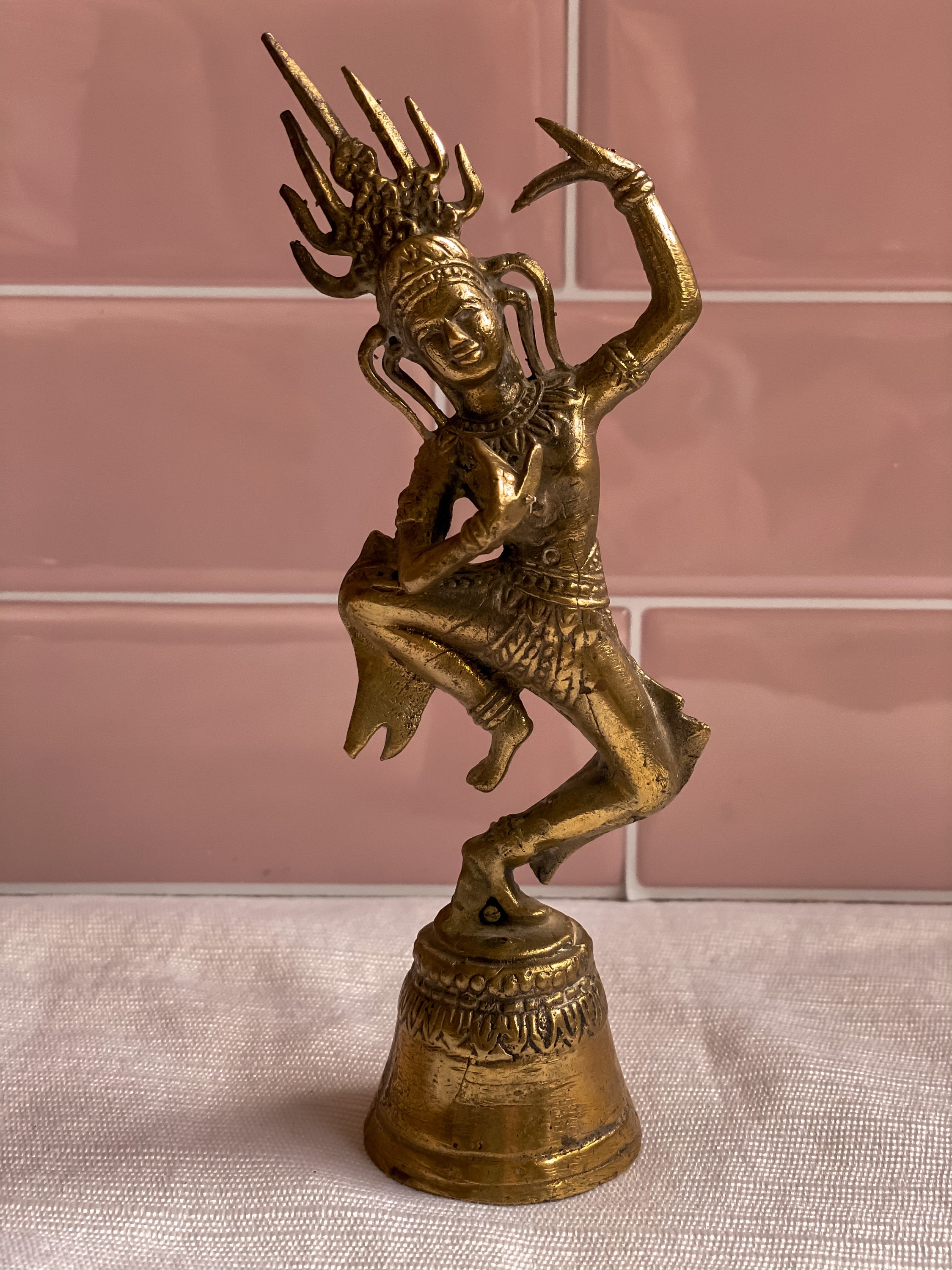 Brass Dancing Hindu God Shiva Bell found by Willabird Designs Vintage Finds