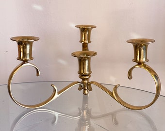 Vintage Victorian Brass Scroll Candelabra found by Willabird Designs Vintage Finds