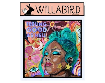 Lizzo Magnet by Willabird Designs Artist Amber Petersen. Feeling Good as Hell