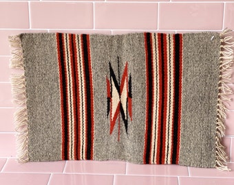 Vintage Chimayo Woven Wool Rug Wall Hanging found by Willabird Designs Vintage Finds