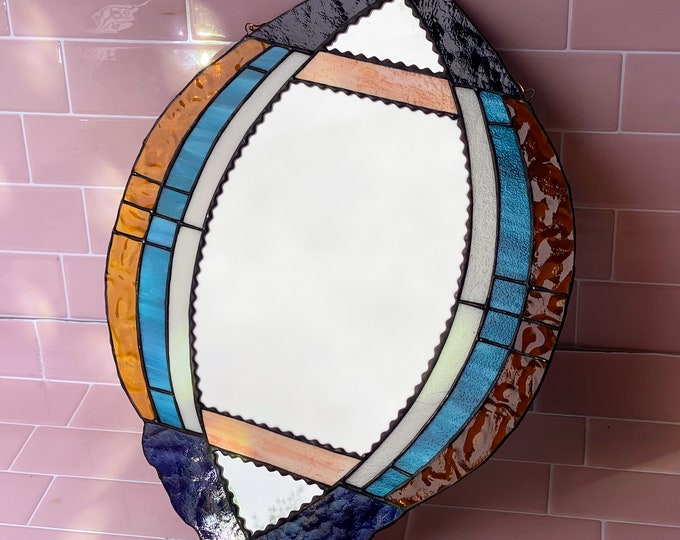 Stained Glass Vagina Mirror found by Willabird Designs Vintage Finds