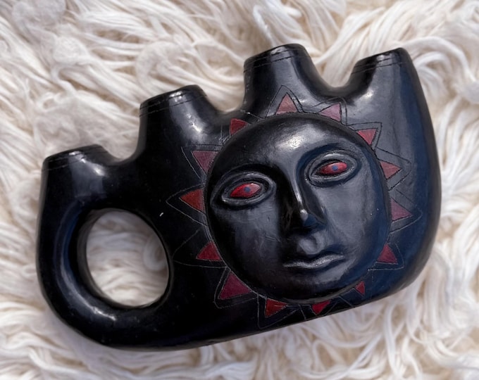 Vintage Black Sun Witchy Pottery found by Willabird Designs Vintage Finds