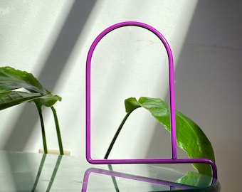 Vintage 1960s Kajsa & Nils Purple Metal Arch Bookends, Danish Design