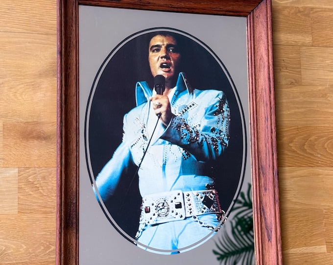 Vintage Elvis Bar Mirror found by Willabird Designs Vintage Finds