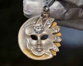 Vintage Celestial Keychain, Made in Italy by Mascheredi Venezia found by Willabird Designs Vintage Finds