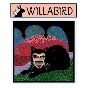 What We Do in the Shadows Magnet by Willabird Designs Artist Amber Petersen. Jemaine Clement as Vampire Cat Vladislav