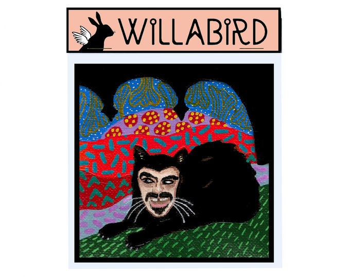 What We Do in the Shadows Magnet by Willabird Designs Artist Amber Petersen. Jemaine Clement as Vampire Cat Vladislav