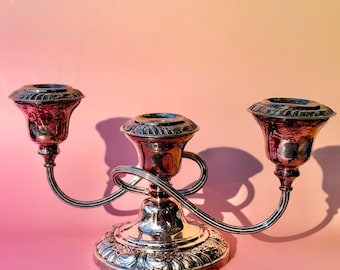 Antique Silverplate Knot Candelabras found by Willabird Designs Vintage Finds