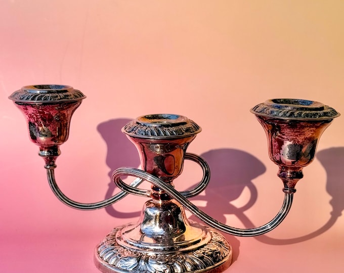 Antique Silverplate Knot Candelabras found by Willabird Designs Vintage Finds