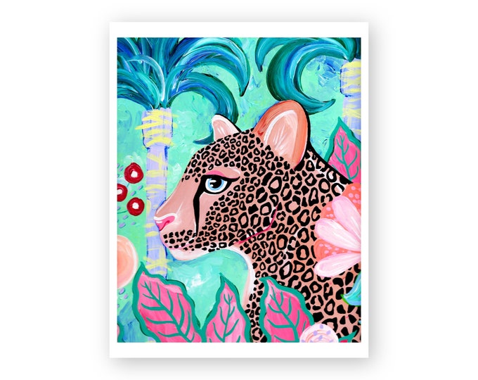 Cheetah Eco-Friendly 8x10 Art Print by Willabird Designs Artist Amber Petersen