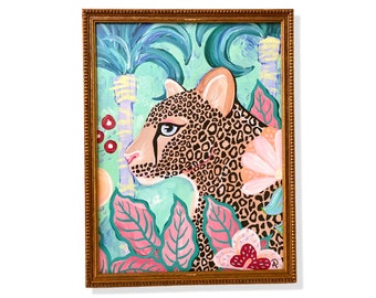 Jungalow Cheetah Painting by Willabird Designs Artist Amber Petersen