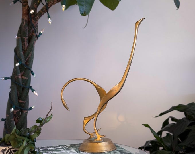 Abstract Mid Century Brass Cranes found by Willabird Designs Vintage Finds