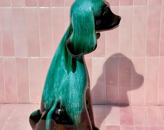Huge mid century Blue Mountain Pottery dog found by Willabird Designs Vintage Finds