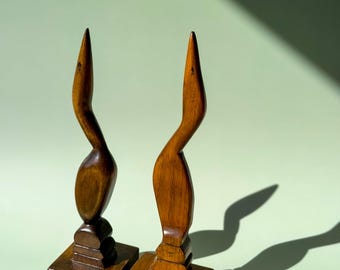 Mid Century Teak Bird Pair found by Willabird Designs Vintage Finds