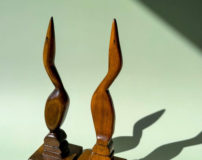 Mid Century Teak Bird Pair found by Willabird Designs Vintage Finds