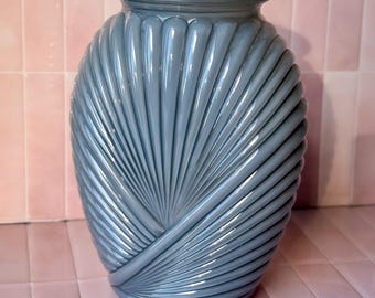 1980’s Anchor Hocking Art Deco Plissé Glass Vase found by Willabird Designs Vintage Finds