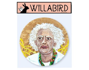Doc Brown Magnet by Willabird Designs Artist Amber Petersen. Christopher Lloyd, Back to the Future