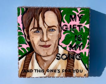 Moulin Rouge Resin Painting, Ewan McGregor Portrait, Willabird Designs