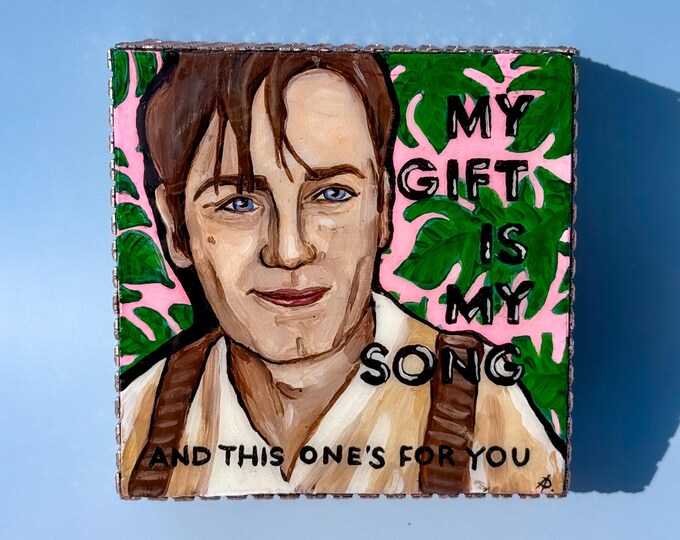 Moulin Rouge Resin Painting, Ewan McGregor Portrait, Willabird Designs