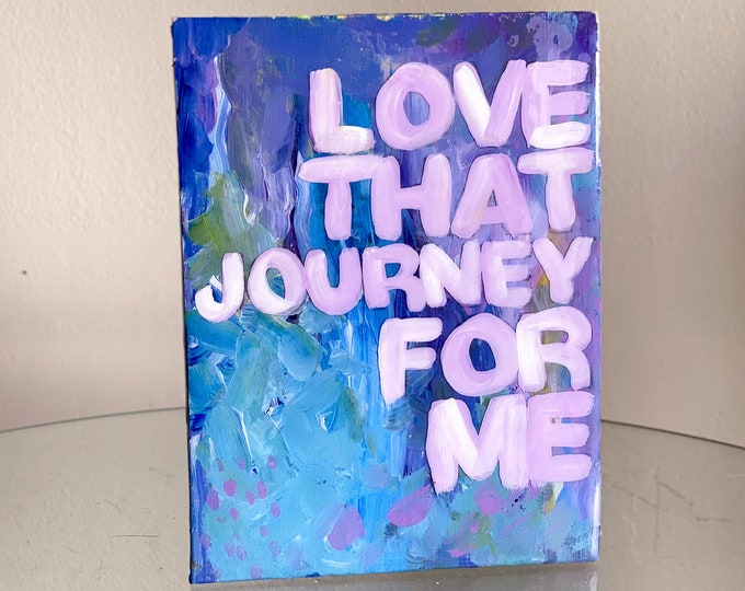 Love That Journey for Me Shiny Resin Painting by Willabird Designs Artist Amber Petersen. Alexis Rose, Schitt's Creek