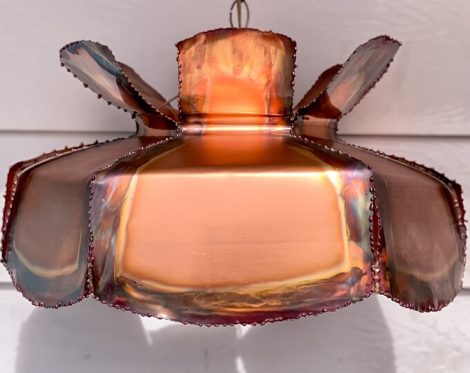 Vintage Copper Ceiling Pendant Light found by Willabird Designs Vintage Finds