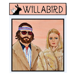 Royal Tenenbaums Magnet by Willabird Designs Artist Amber Petersen. Wes Anderson&#39;s Richie & Margot Tenenbaum