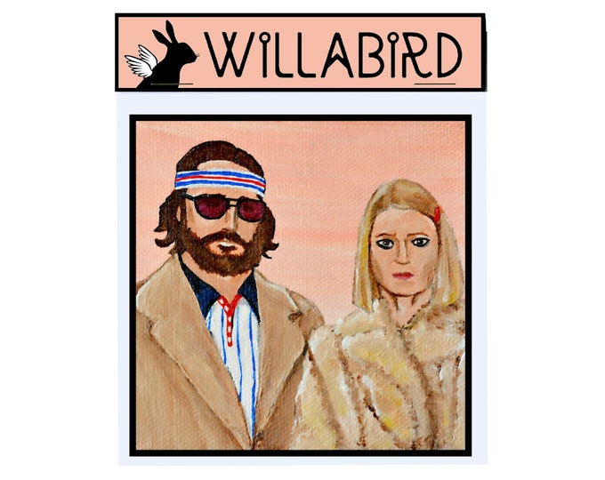 Royal Tenenbaums Magnet by Willabird Designs Artist Amber Petersen. Wes Anderson's Richie & Margot Tenenbaum