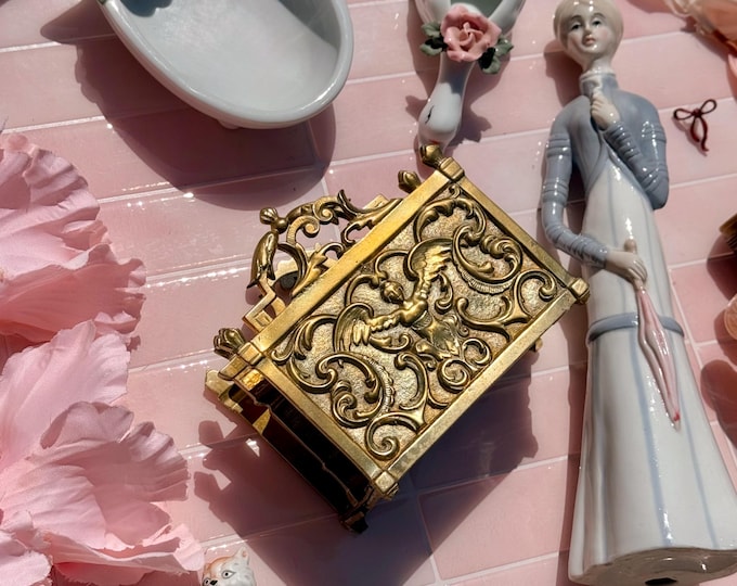 Antique Brass Angel Rack found by Willabird Designs Vintage Finds