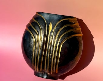 Vintage Art Deco Brass Vase found by Willabird Designs Vintage Finds