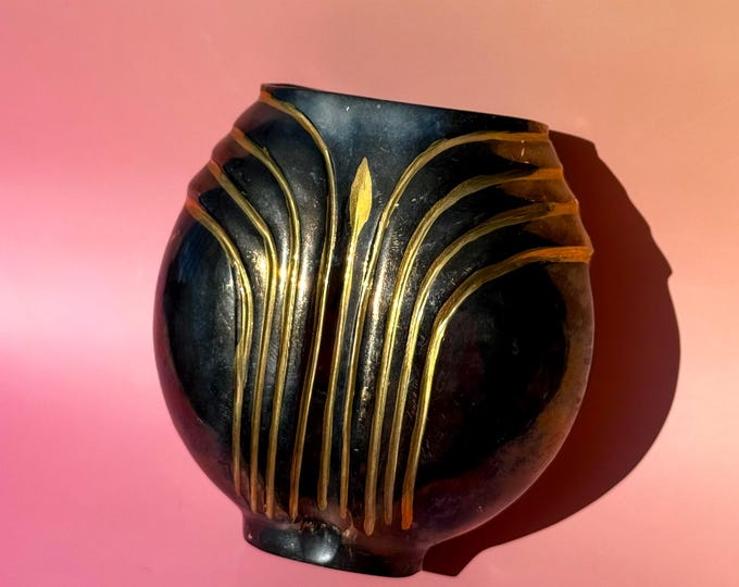 Vintage Art Deco Brass Vase found by Willabird Designs Vintage Finds