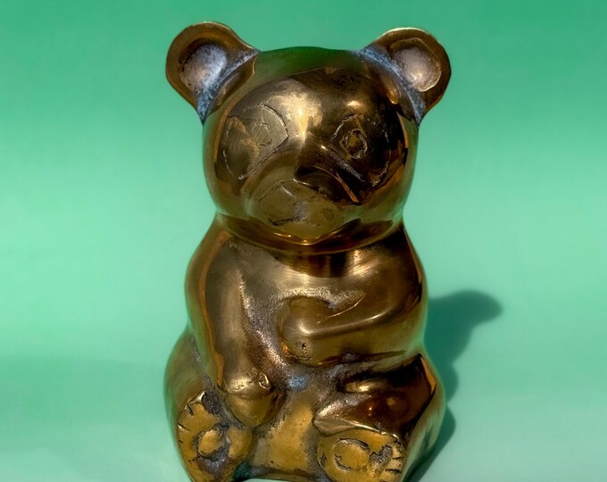 1980’s Brass Bear Bank found by Willabird Designs Vintage Finds