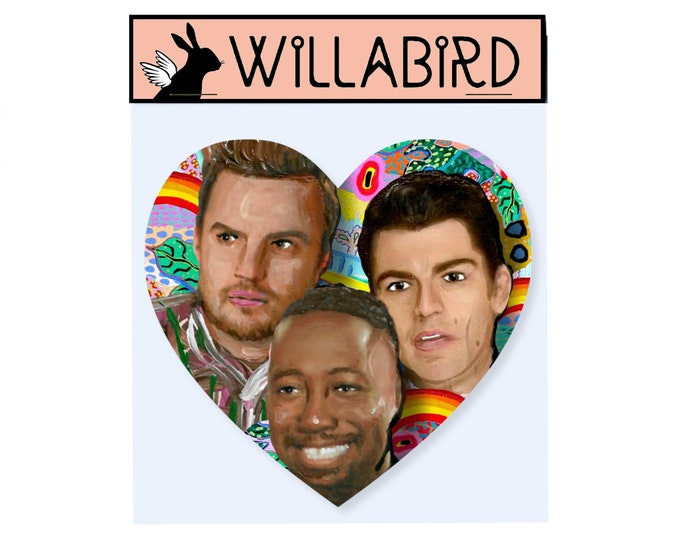 New Girl Guys Magnet by Willabird Designs Artist Amber Petersen. Schmidt, Nick Miller, Winston Bishop