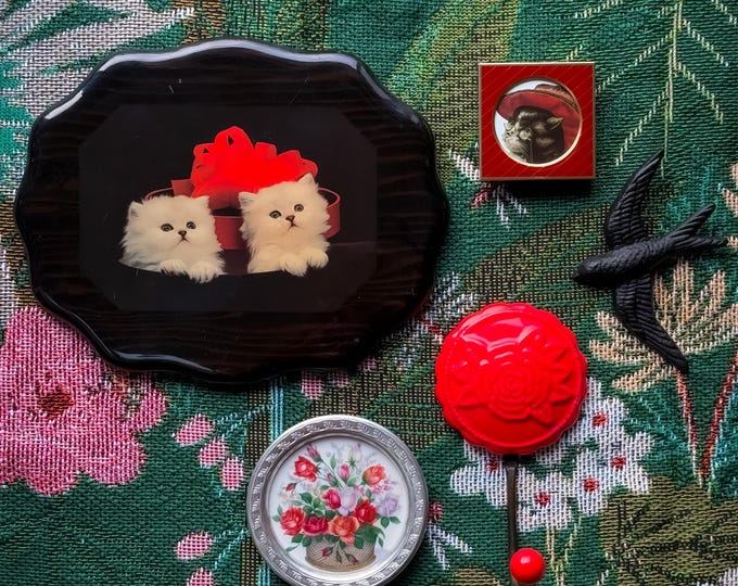 Curated Mid Century Gallery Wall Set with Hanging Blueprint by Willabird