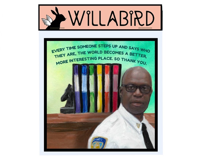 Brooklyn Nine Nine Holt Magnet by Willabird Designs Artist Amber Petersen. Andre Braugher as Captain Raymond Holt