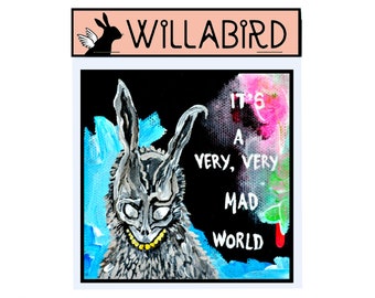 Donnie Darko Magnet by Willabird Designs Artist Amber Petersen. Frank the Bunny, It's a Very Very Mad World