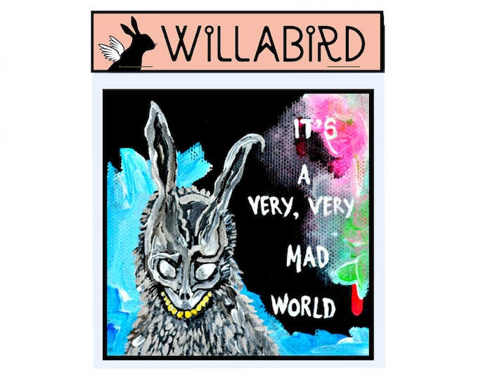 Donnie Darko Magnet by Willabird Designs Artist Amber Petersen. Frank the Bunny, It's a Very Very Mad World