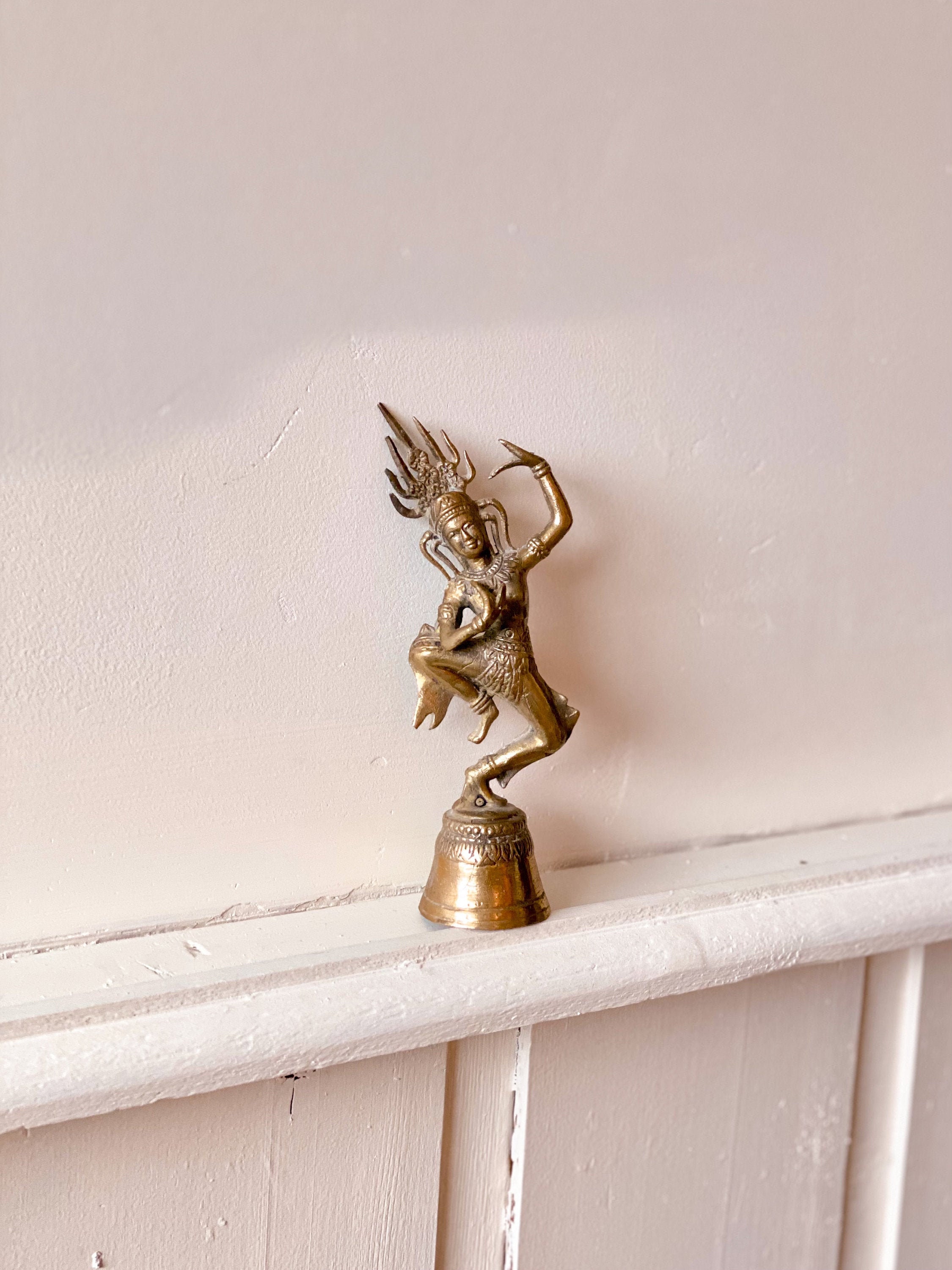 Brass Dancing Hindu God Shiva Bell found by Willabird Designs Vintage Finds