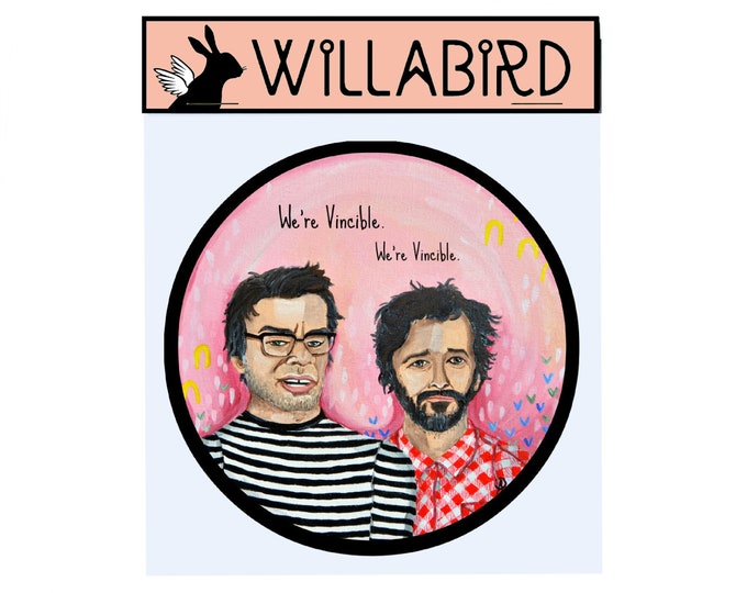 Flight of the Conchords Magnet by Willabird Designs Artist Amber Petersen. Jemaine Clement & Bret McKenzie, hurt feelings