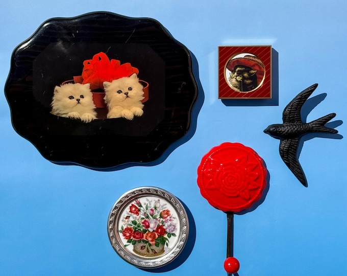 Curated Mid Century Gallery Wall Set with Hanging Blueprint by Willabird